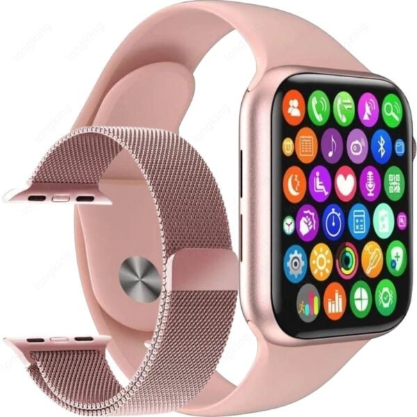 Lançamento smart watch com tela infinita e duas pulseiras estilo tecnologia masculino feminino