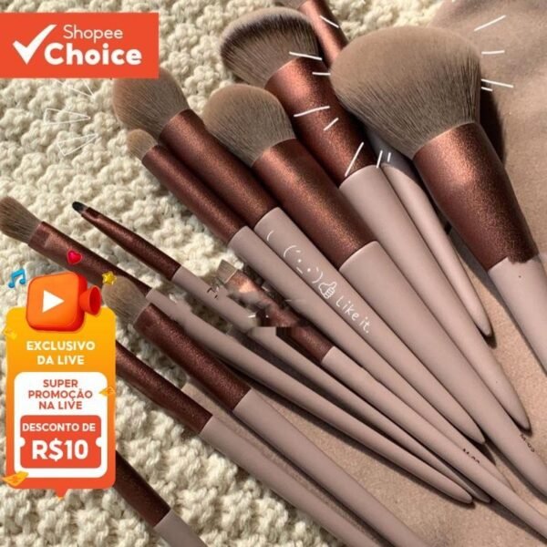 Conjunto De Pincéis De Maquiagem De 13 Unidades , Um Completo De Tinta super Macia Para Os Olhos , Acessível , Portátil