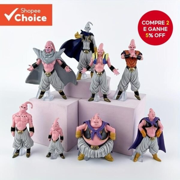 8pcs majin buu figura de ação em pvc dragon ball z para crianças e adultos