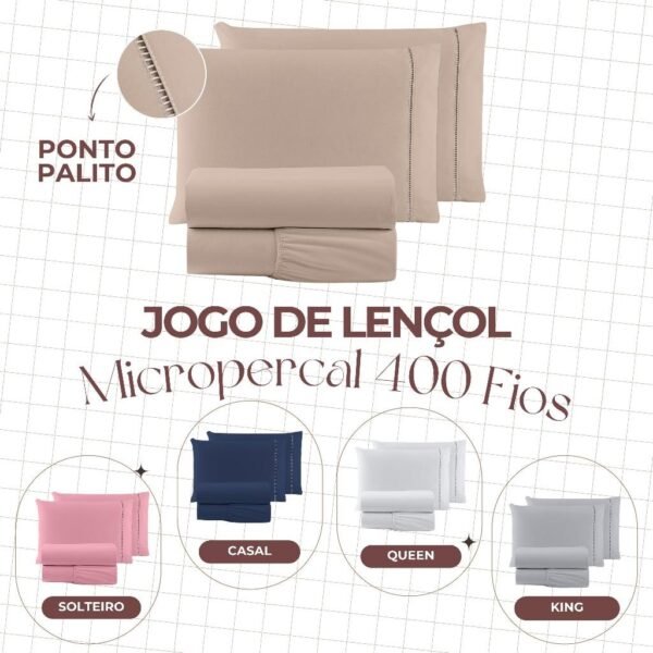 Jogo de lençol casal 03 peças macio premium