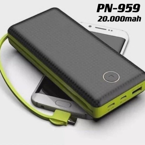 Carregador portátil bateria power bank 20000mah pn-959