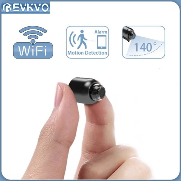Câmera de segurança cctv 1080p super mini sem fio 140 graus ângulo amplo wifi ip detecção movimento