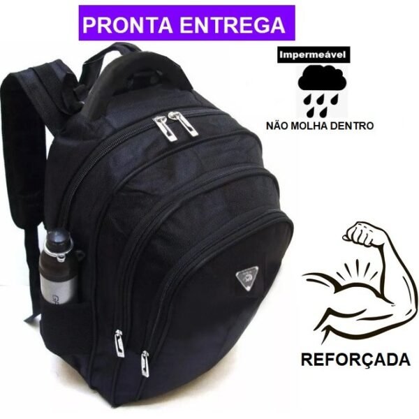 Mochila bolsa reforçada notebook resistente trabalho faculdade coreana