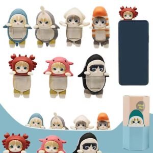 1 pçs sonny anjo mofusand hippers telefone tubarão gato série carro computador decoração aleatório forma de presente