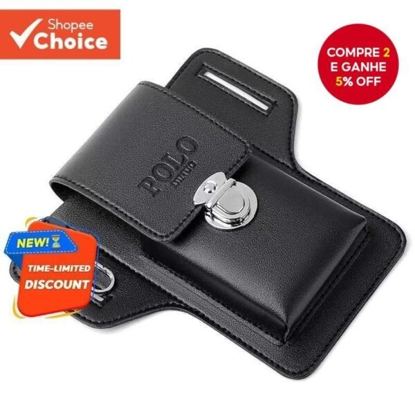 Caso de telefone masculino couro cinto cintura saco carteira do plutônio móvel retro cas