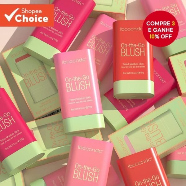 Stick de blush multi-funções-cor natural longa duração para maquiagem feminina