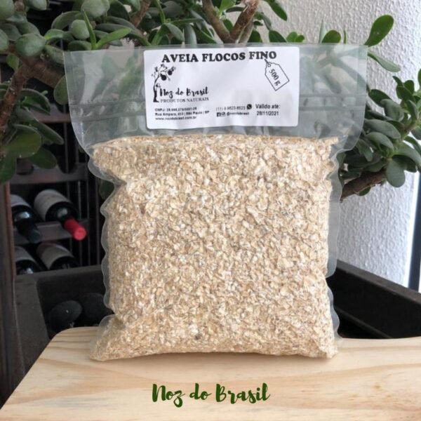 Aveia em flocos finos - 500 g (noz do brasil)