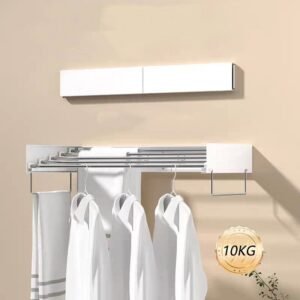 100/80 cm varal de parede mágico retrátil dobrável todo alumínio grande geele