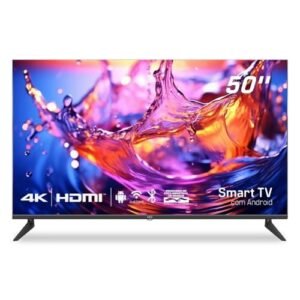 Smart tv 50" hq ude50hr315ln 4k com conversor digital 3 hdmi 2 usb wi-fi android 11 design slim e tela frameless