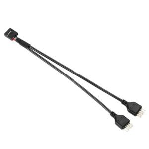 Mzhou cabo de extensão usb 9 pin 2.0, divisor expansão pinos para placa mãe computador (preto) desconto em massa disponível