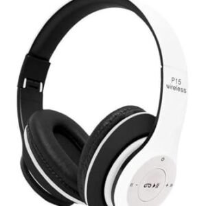 Fone de ouvido bluetooth 5.0 bateria longa duração sem fio headphone extra bass dobravel para treino, academia, trabalho (branco)