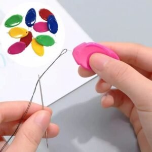 Passador linha costura na agulha auxiliar fácil