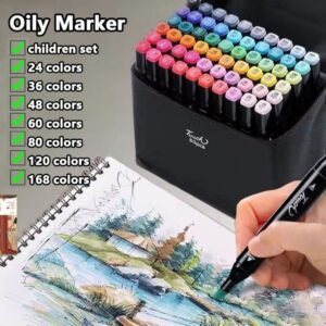 24/36/48/60/80 peças caneta marcadora de ponta dupla conjunto canetas aquarela especial