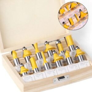 Jogo fresas para madeira tupia 6.00 mm kit 12 peças