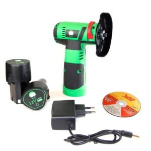 Mini esmerilhadeira lixadeira elétrica sem fio bivolt 110v/220v 2 baterias 12v com maleta