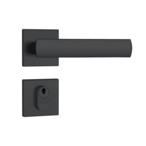 Fechadura porta externa 803/35 roseta quadrada broca 40mm preto fosco stam