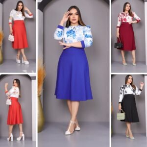 Vestido midi rodado manga 3/4 crepe malha moda feminina evangélica casual plussize social congresso