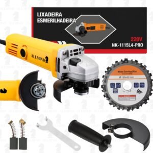 Lixadeira esmerilhadeira angular 115mm 780w nakasaki com disco de corte