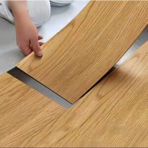 100 placas piso painel revestimento auto colante mdf vinílico adesivo lavável madeira 45x11-cm