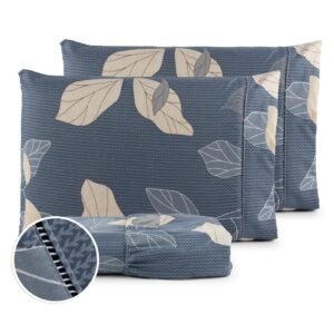 Jogo de lençol 3 peças casal padrão percal 400 fios ponto palito estampado