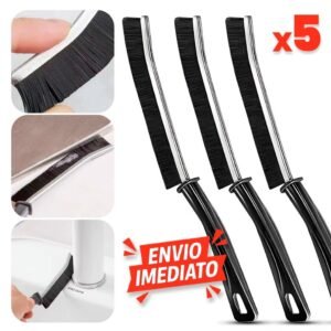 Kit 05 escovas de limpeza para frestas e cantos multiuso trilhos janelas banheiro azulejos