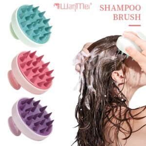 Escova de shampoo silicone macio limpa e remove caspa , massageia o couro cabeludo alivia coceira