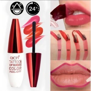 Qiciy matte lip gloss-caneta de tatuagem labial removível longa duração e à prova d'água para contorno natural