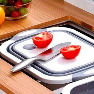 Bacia retrátil e tábua de corte muito útil fácil guardar