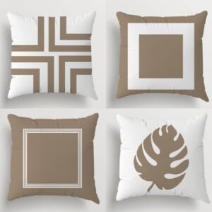 Kit com 04 capas para almofadas decorativas ideal decoração de quarto e sala zíper