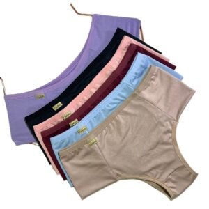 Kit 5 calcinhas lateral dupla conforto microfibra pós parto para dia a etiqueta brilho