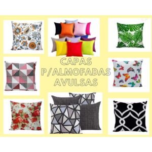 Capas avulsas palmofadas decorativas czíper