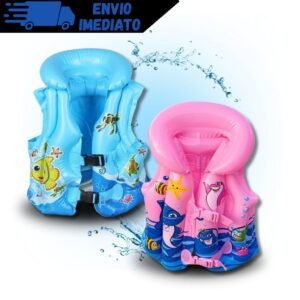 Colete inflável infantil boia praia piscina salva vidas menino menina brinquedo