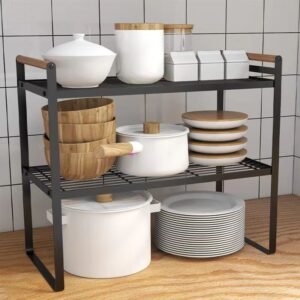 Prateleira organizador dupla cozinha multiuso metal