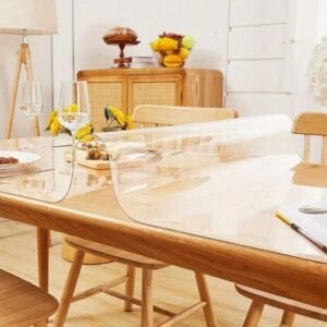 Toalha de mesa plástico impermeável térmica para 4 6 8 e 10 lugares quadrada decoração cozinha