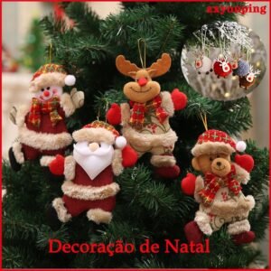 Pingentes de natal elk antler árvore ornamento para decoração feliz 2023 casa ano novo