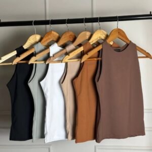 Regata blusinha feminina suplex duplo básica elegante moda blogueira tendencia