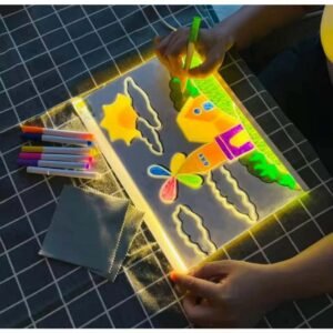 Luminária led escrever abajur 3d 15x15 quadro de notas tela pra decoração quarto sala casa em acrílico