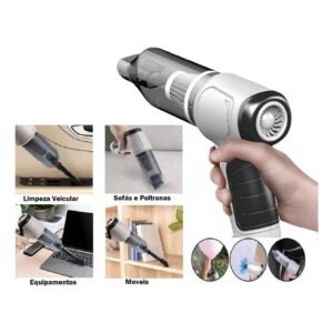 Aspirador e soprador portátil 4 em 1 - alta potência multifuncional para limpeza completa