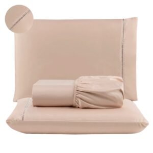 Jogo de lençol 400 fios casal queen king solteiro ponto palito hotel toque suave e acetinado