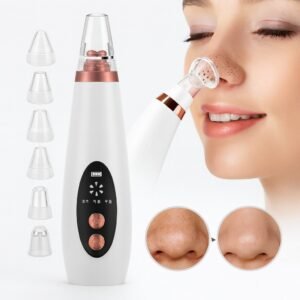 Removedor de cravos e poros elétrico limpador recarregável usb 6 pontas limpeza facial profissional