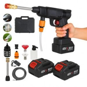 Lavadora de alta pressão kit completo com maleta e bateria recarregável para carros uso doméstico