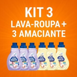 Lava roupas e amaciante vida macia bebe bebê 500ml opção de kit