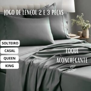 Jogo de lençol 03 peças 400 fios vários tamanhos micropercal extra macio