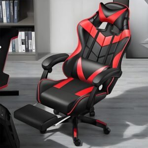 Cadeira gamer escritório ergonômica confortável reclinação altura ajustável com rodinha f19