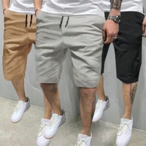 Kit 3 bermuda sarja colorida premium masculino diversa cores