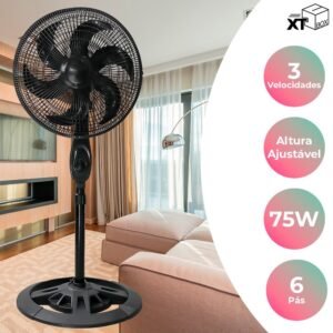 Ventilador de coluna chão turbo vento forte 3 velocidades 110v/220v