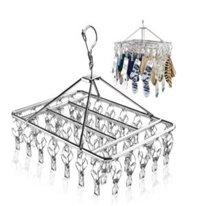 Varal 8/10/20/40 prendedores roupa bebe calcinha cueca dobrável inox moda monkey