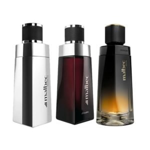 Kit 3 perfumes malbek (gold, silver tradicional) importado