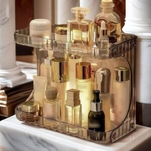 Prateleira organizador diamante acrílico porta maquiagem suporte multiuso de mesa