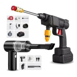 Lava ajato portátil + mini aspirador de pó combo para carros